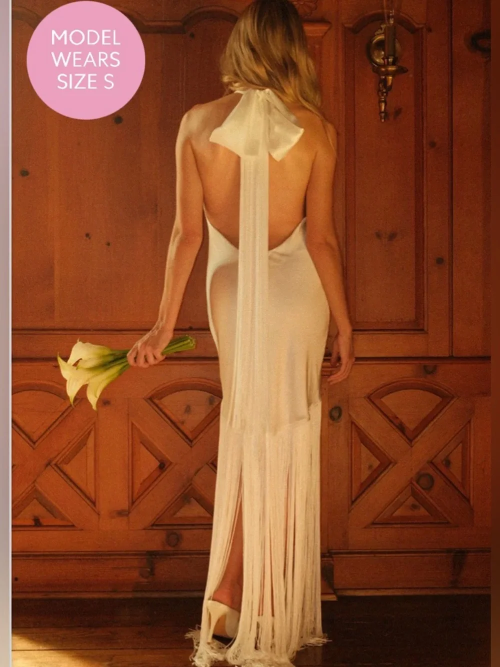 Show Me Your Mumu Jasmine Fringe Maxi Dress Ivory - Extra Small - Never Worn! - Picture 2 of 5